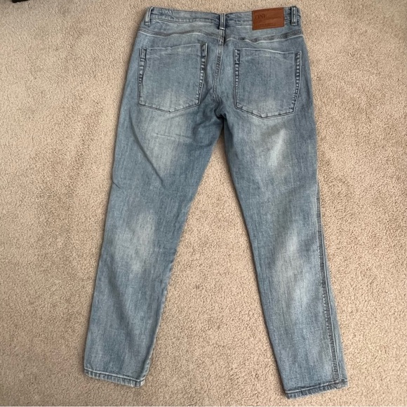 One X One Teaspoon FreeBirds II Low Waist Stretch Jeans Fitted Leg Light Wash - Picture 3 of 11